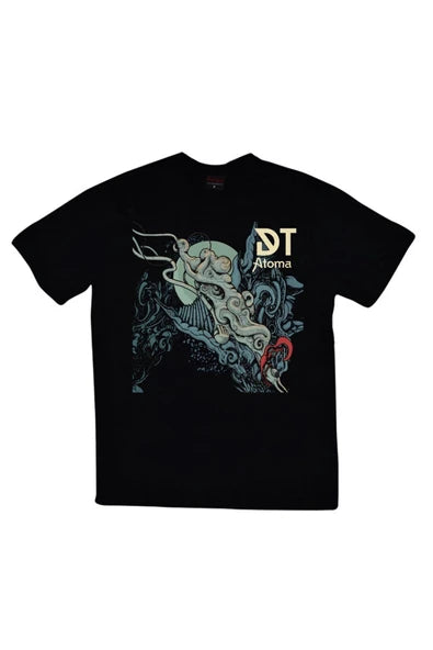 fame-stoned  Dark Tranquillity Baskılı Unisex %100 Pamuk Siyah T-shirt