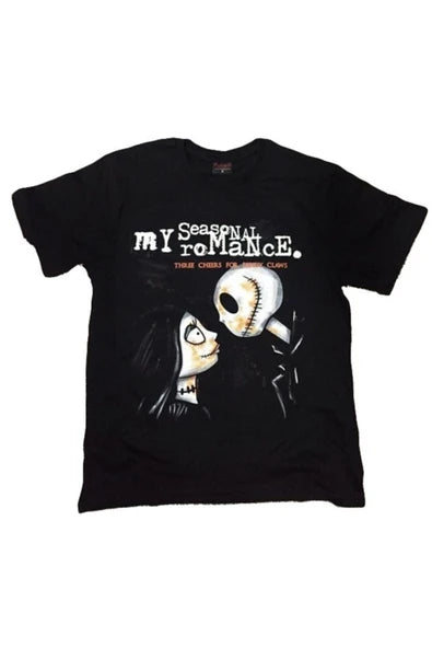 fame-stoned  My Chemıcal Romance Baskılı Unisex %100 Pamuk Siyah T-shirt