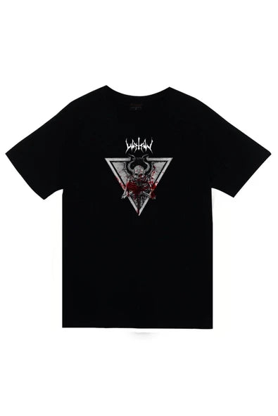 fame-stoned Watain Baskılı Unisex %100 Pamuk Siyah T-shirt