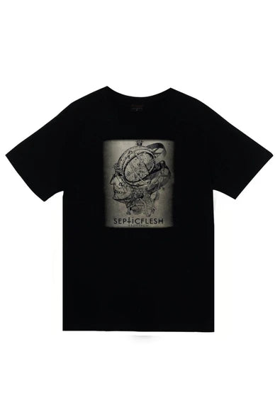 fame-stoned Septicflesh Baskılı Unisex %100 Pamuk Siyah T-shirt