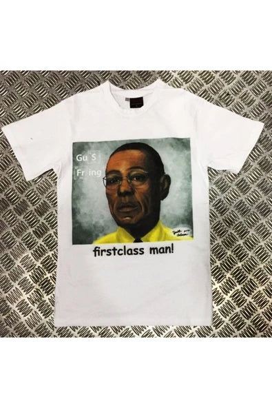 fame-stoned  Breaking Bad Baskılı Unisex %100 Pamuk Beyaz T-shirt