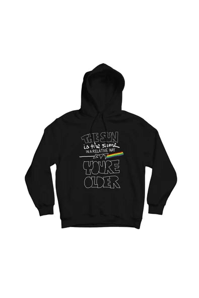 Pink Floyd baskılı siyah kapüşonlu sweatshirt