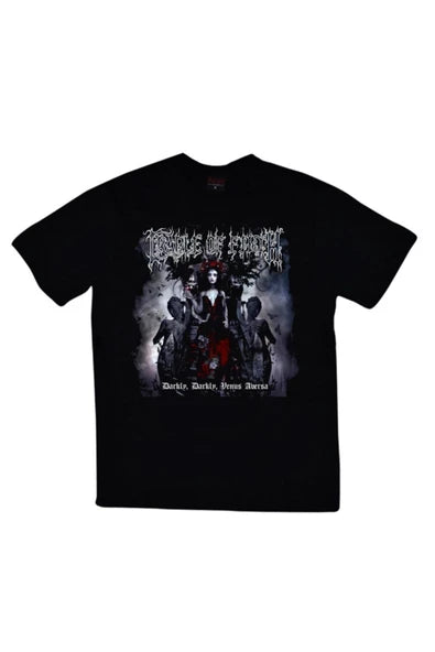 fame-stoned  Unisex Siyah Cradle Of Field Baskılı T-shirt