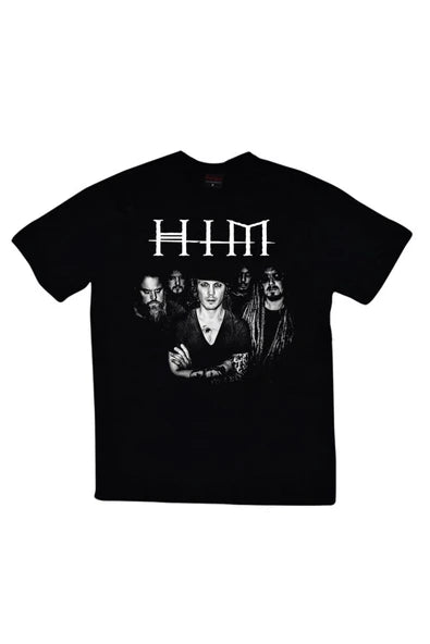 fame-stoned  Him Baskılı Unisex %100 Pamuk Siyah T-shirt