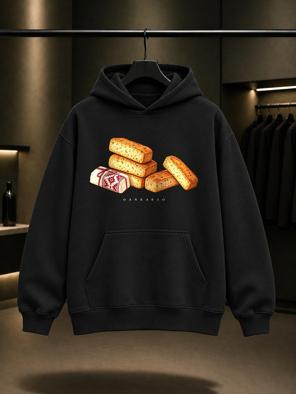 Ankara Beypazarı Kurusu Kapüşonlu Sweatshirt – Siyah