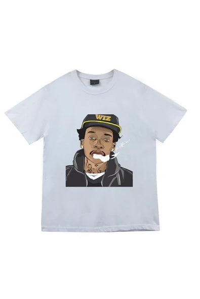 fame-stoned  Beyaz Baskılı T-shirt