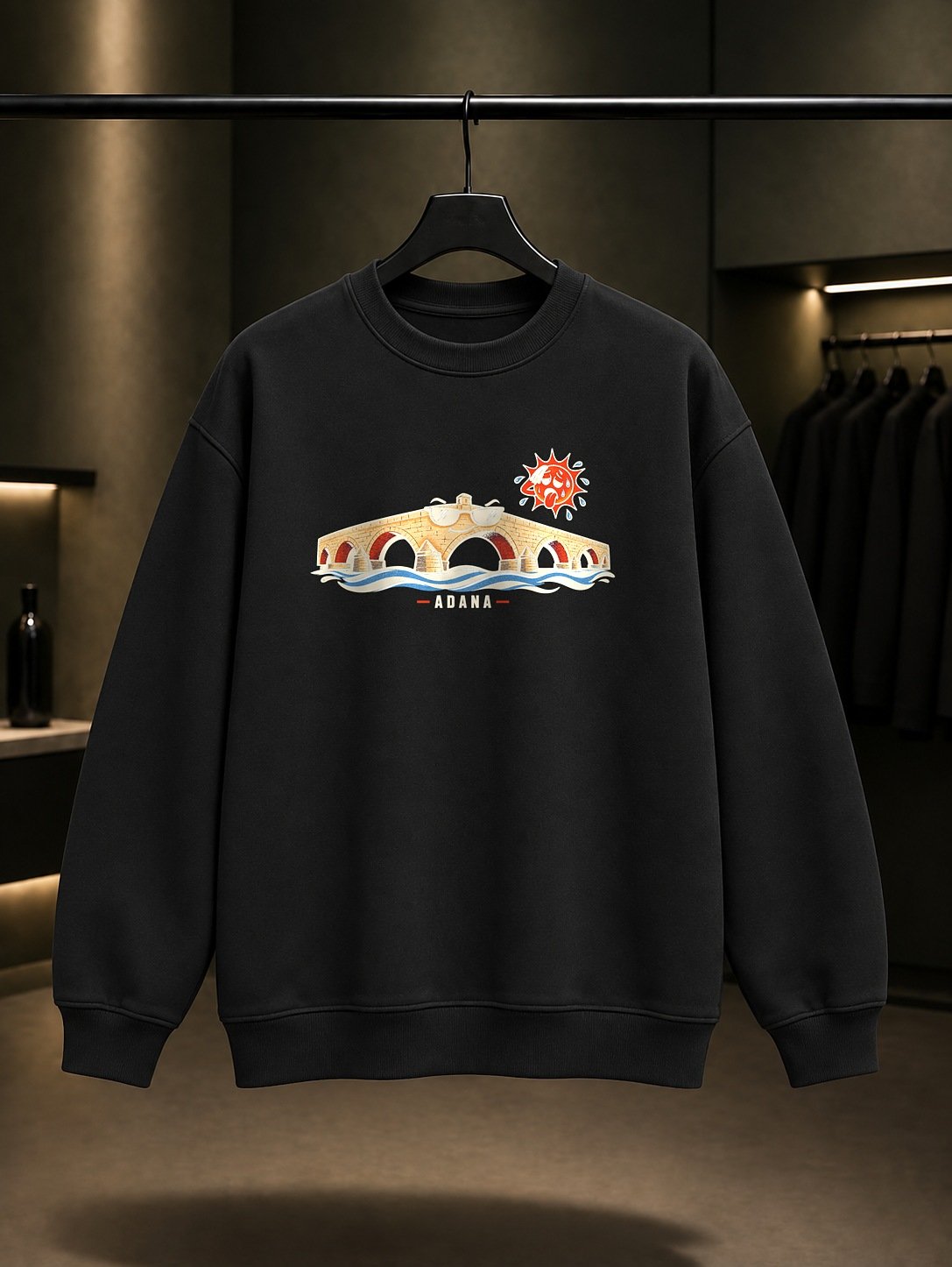 Adana Taşköprü Sweatshirt – Siyah