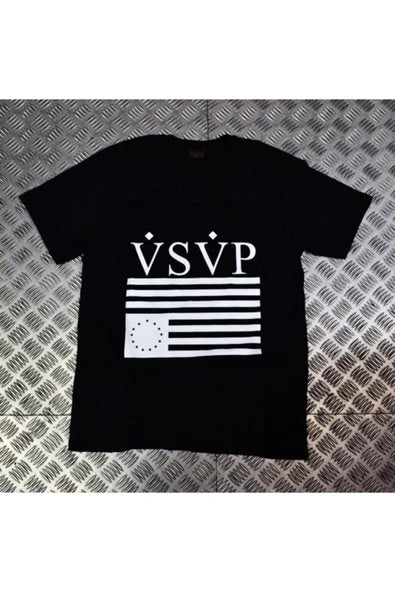 fame-stoned  Asap Rocky Baskılı Unisex %100 Pamuk Siyah T-shirt
