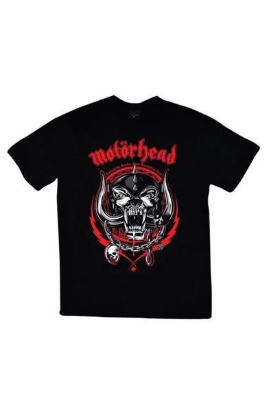 fame-stoned  Motörhead Baskılı Unisex %100 Pamuk Siyah T-shirt