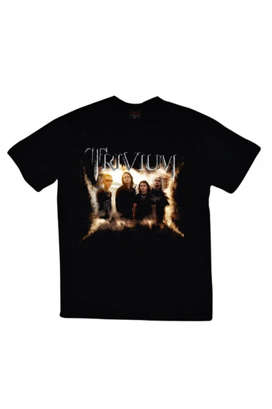 fame-stoned  Trivium Baskılı T-shirt