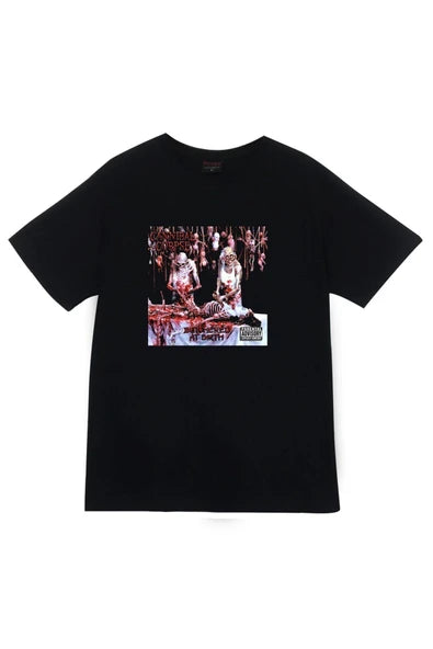 fame-stoned Cannibal Corpse Baskılı Unisex %100 Pamuk Siyah T-shirt