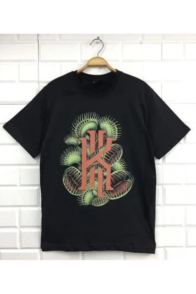 fame-stoned  Unisex Siyah Kyrie İrving Baskılı T-Shirt