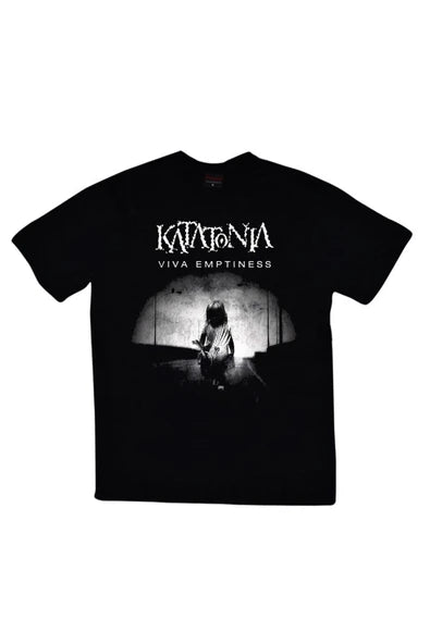 fame-stoned  Katatonia Baskılı Unisex %100 Pamuk Siyah T-shirt