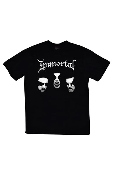 fame-stoned  Immortal Baskılı Unisex %100 Pamuk Siyah T-shirt