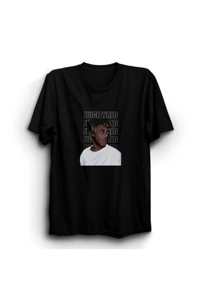 fame-stoned  Juice Wrld Baskılı Unisex %100 Pamuk T-shirt