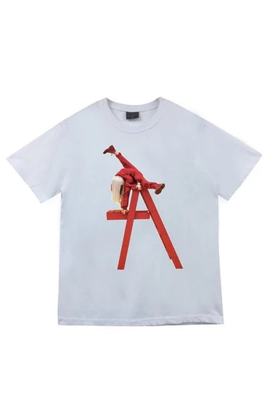 fame-stoned  Unisex Beyaz Billie Eilish Baskılı Beyaz %100 Pamuk T-shirt