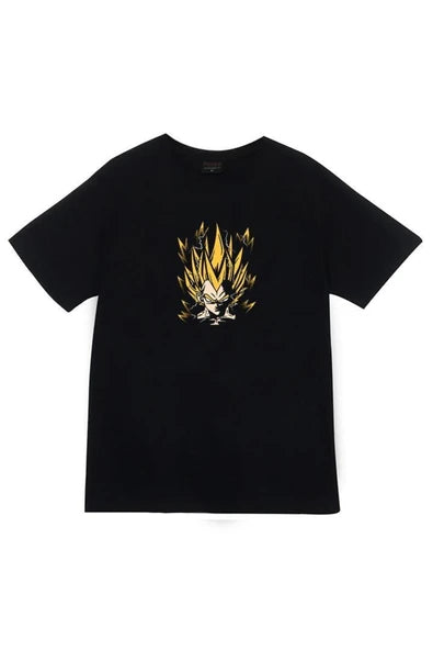 fame-stoned  Dragonball Z Anime Baskılı Unisex %100 Pamuk Siyah T-shirt
