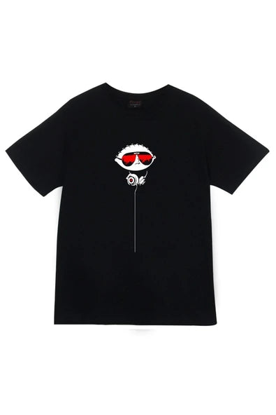 fame-stoned  Family Guy Baskılı Unisex %100 Pamuk Siyah T-shirt