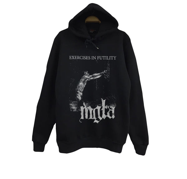 Mgła - Black Metal - Exercises in Futility baskılı siyah kapüşonlu sweatshirt