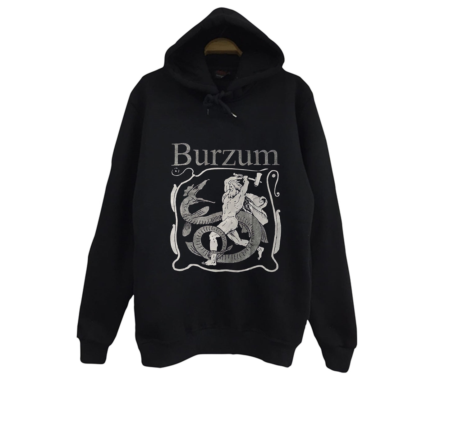 Burzum Müzik Grubu - Serpent Slayer Unisex %100 Pamuk Siyah Kapüşonlu Sweatshirt