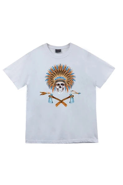fame-stoned  Unisex Beyaz Baskılı T-Shirt