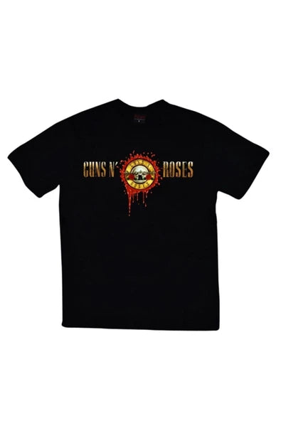 fame-stoned  Guns N Roses Baskılı Unisex %100 Pamuk Siyah T-shirt
