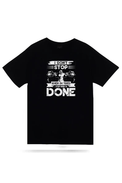 fame-stoned  Gym, Fitness, Bench Press Baskılı Unisex Siyah %100 Pamuk T-shirt