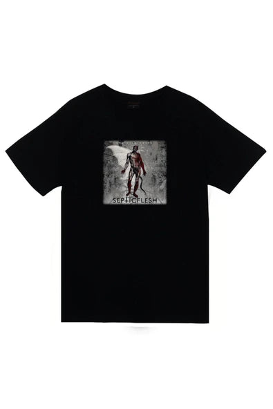 fame-stoned Septicflesh Baskılı Unisex %100 Pamuk Siyah T-shirt