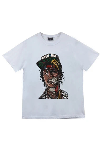 fame-stoned  Unisex Wiz Khalifa Baskılı T-shirt