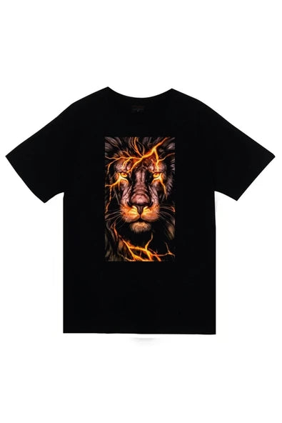 fame-stoned  Aslan Baskılı T-shirt