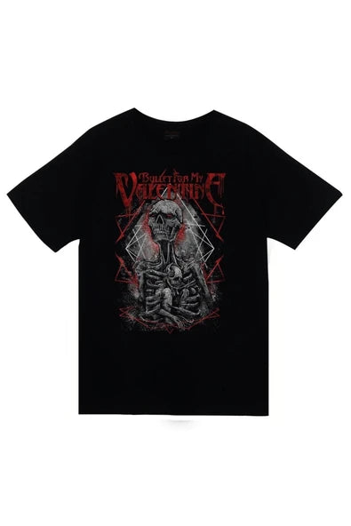 fame-stoned Bullet For My Valentine Baskılı Unisex %100 Pamuk Siyah T-shirt