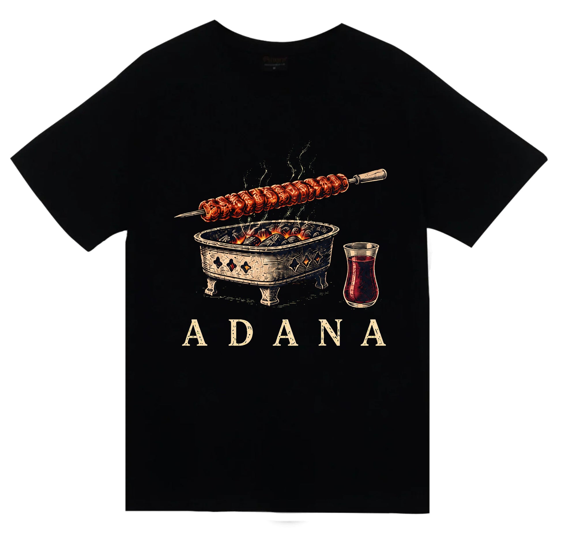 Adana Kebabı baskılı siyah t-shirt