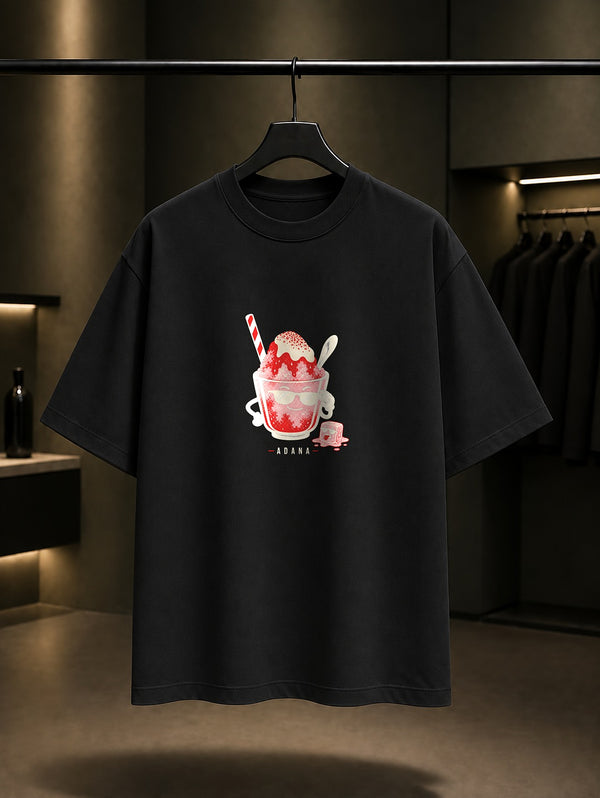 Adana Bici Bici baskılı siyah t-shirt