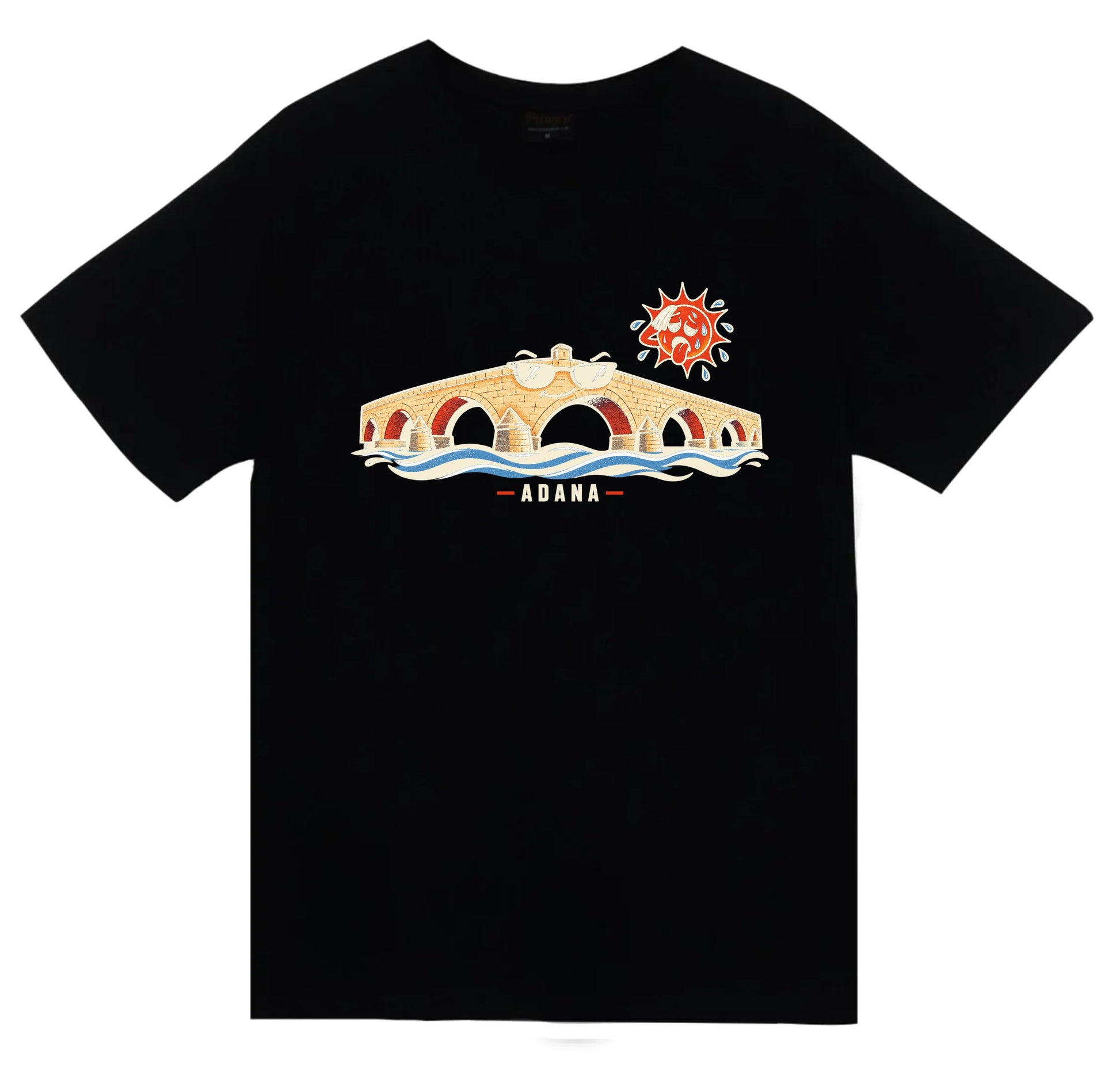 Adana Taşköprü baskılı siyah t-shirt