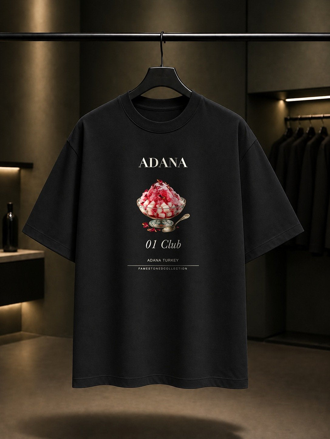 Adana Bici Bici 01 Club baskılı siyah t-shirt
