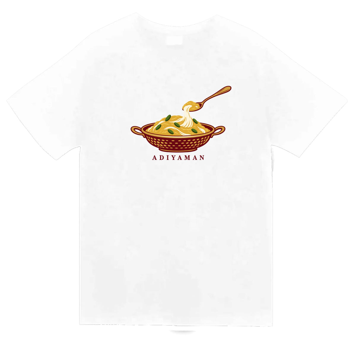 Adıyaman Peynirli Helva baskılı beyaz t-shirt