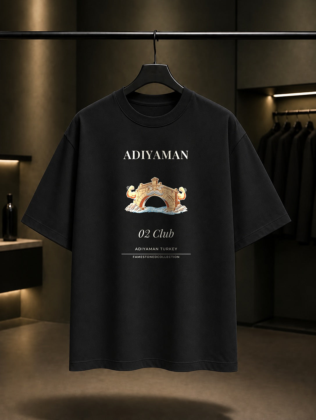Adıyaman Cendere Köprüsü 02 Club Tişört Siyah