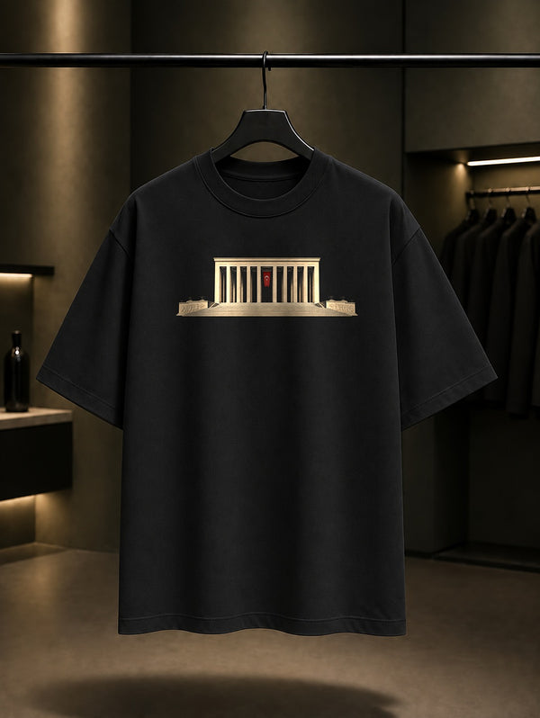 Ankara Anıtkabir Klasik baskılı siyah t-shirt