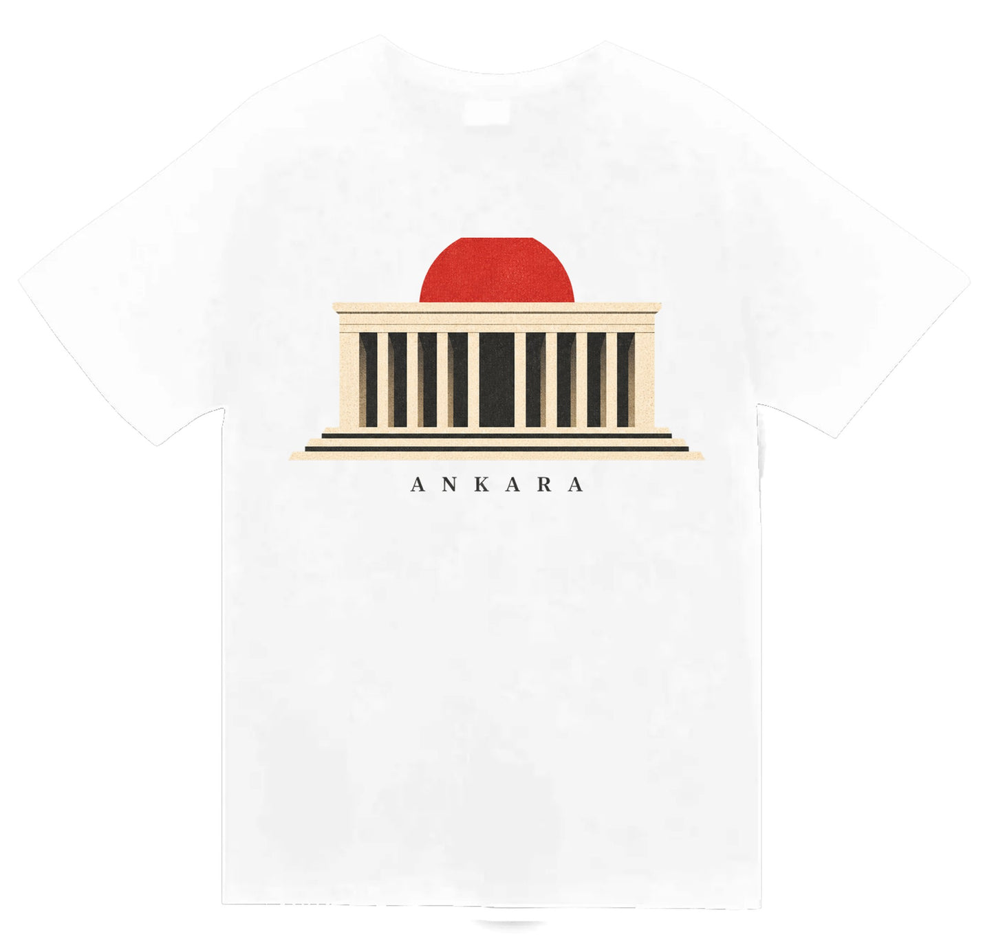 Ankara Anıtkabir Güneş baskılı beyaz t-shirt