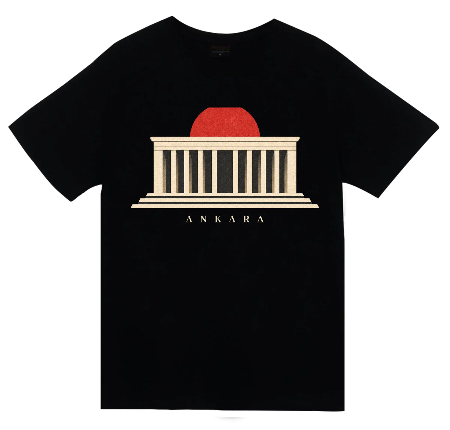 Ankara Anıtkabir Güneş baskılı siyah t-shirt