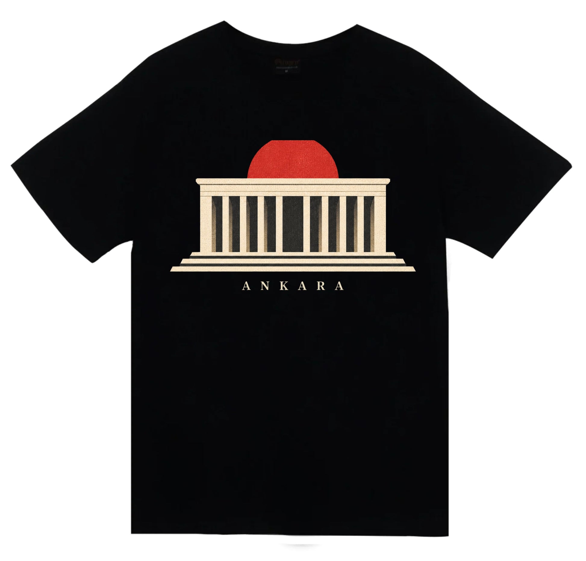 Ankara Anıtkabir Güneş baskılı siyah t-shirt
