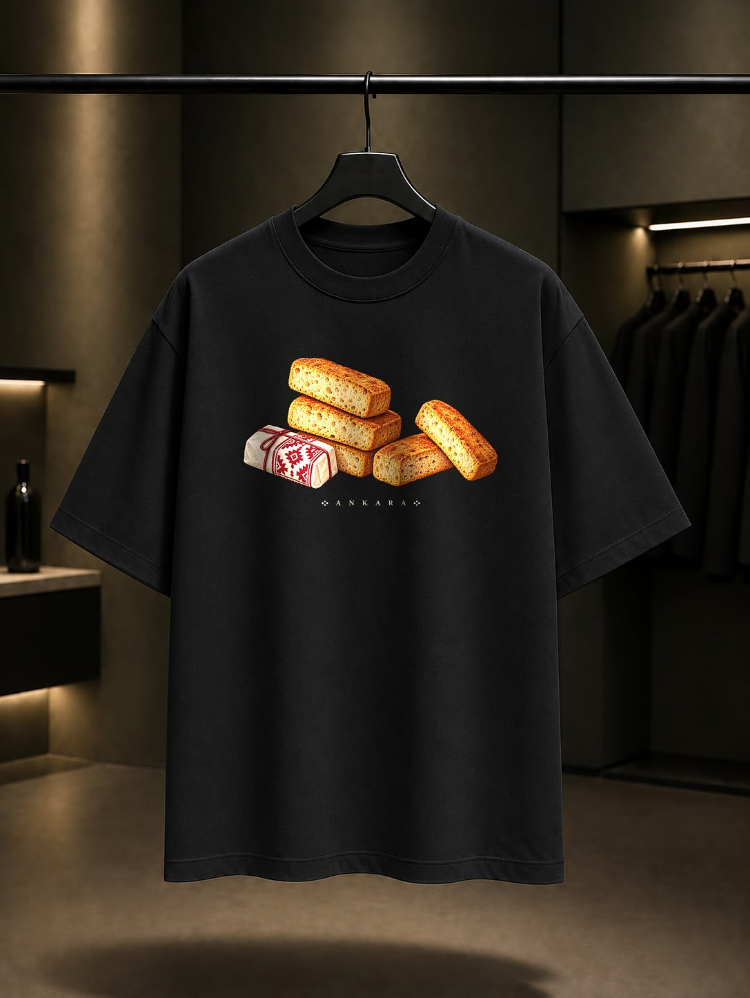 Ankara Beypazarı Kurusu baskılı siyah t-shirt