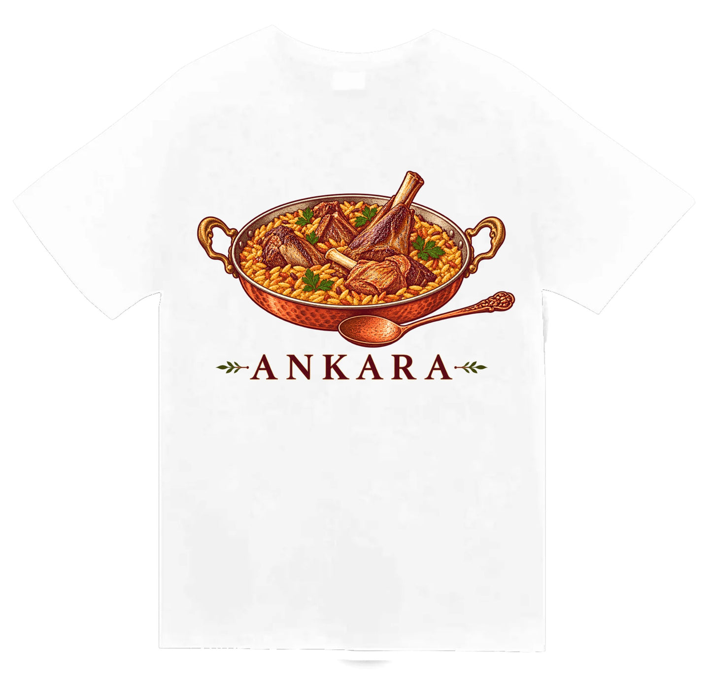 Ankara Tavası baskılı beyaz t-shirt