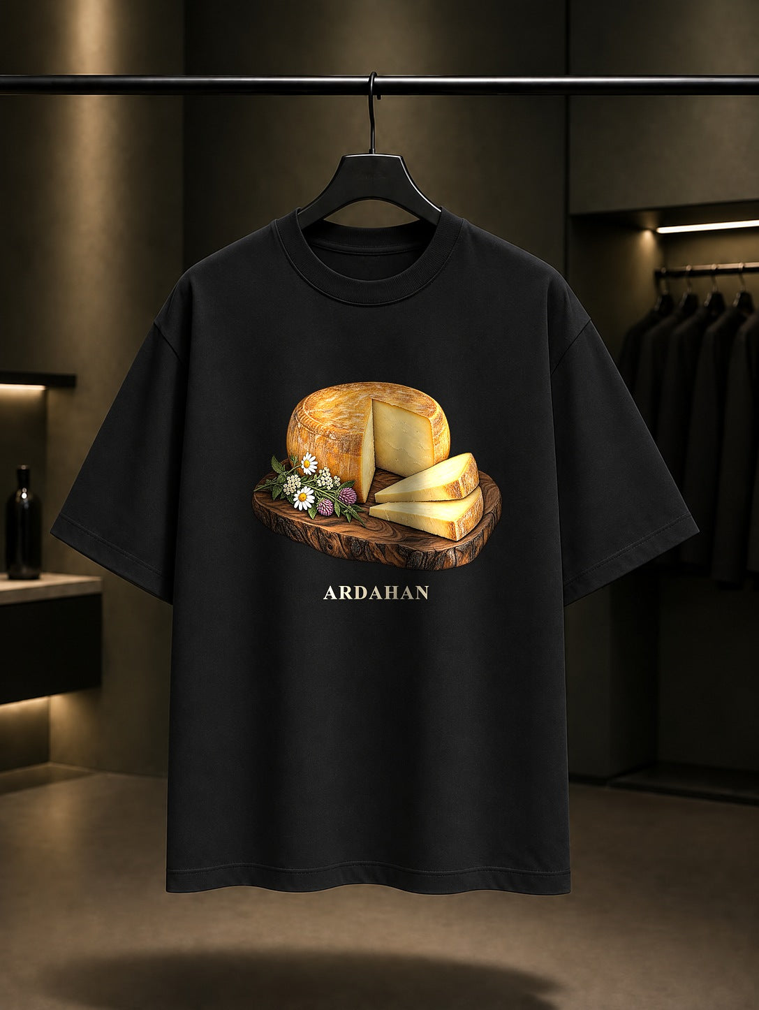 Ardahan Göle Kaşarı baskılı siyah t-shirt