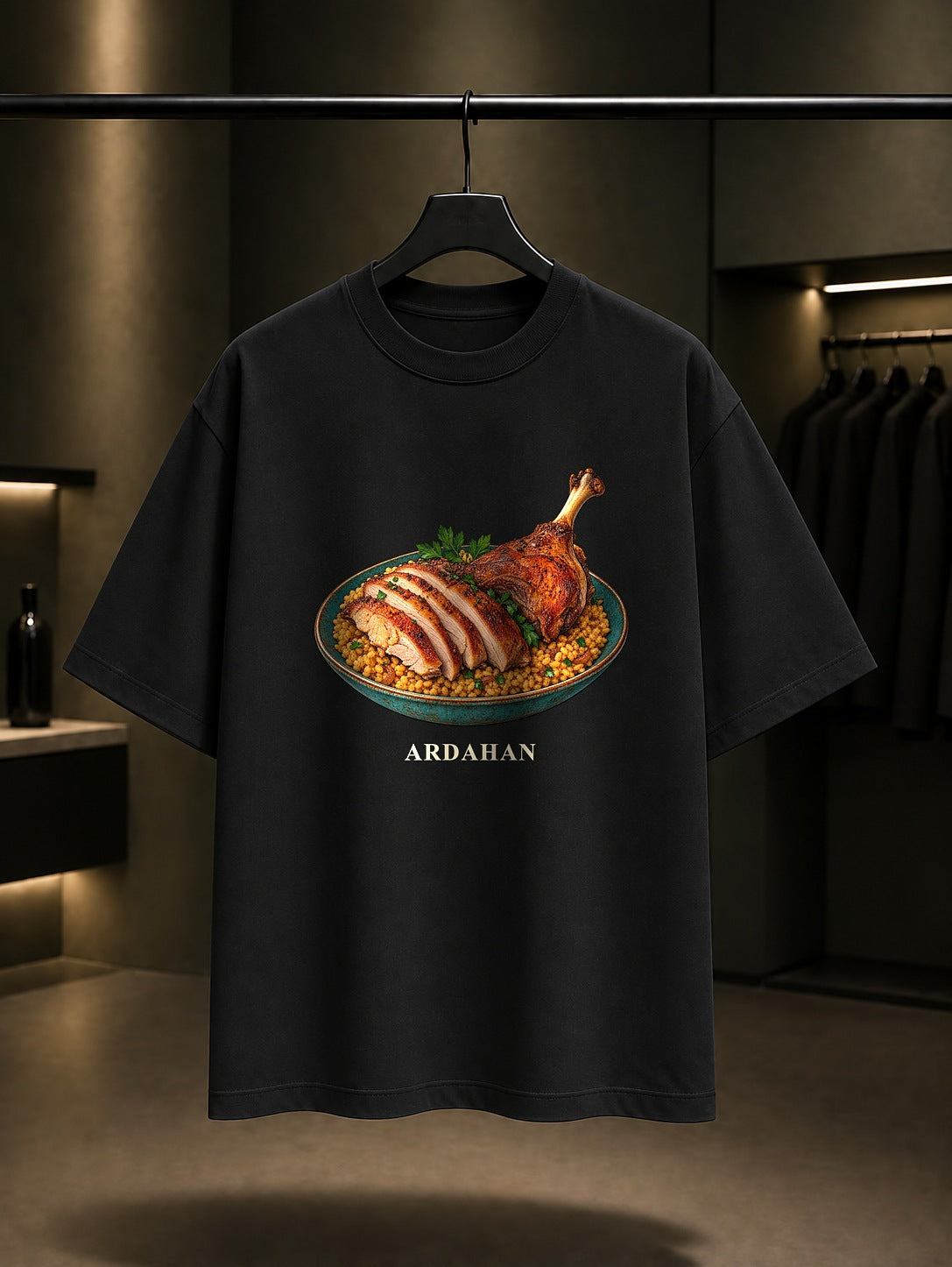 Ardahan Kaz Pilavı baskılı siyah t-shirt