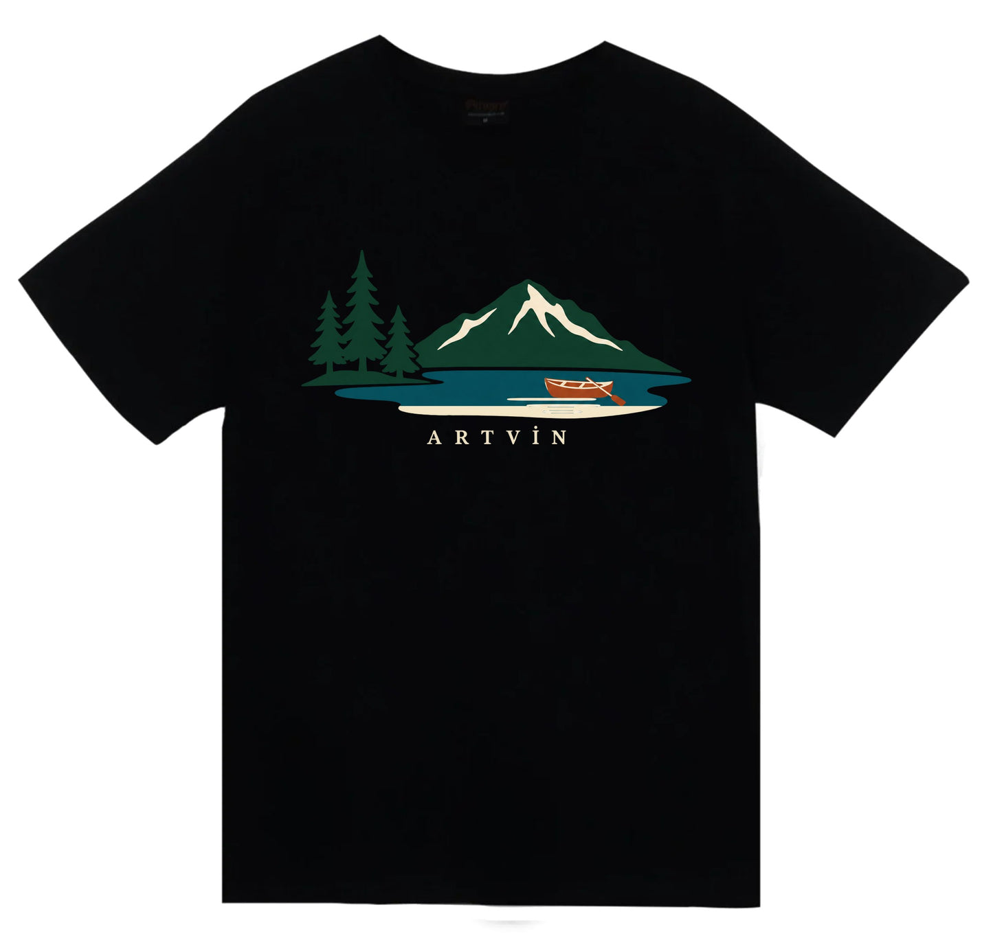 Artvin Borçka Karagöl baskılı siyah t-shirt