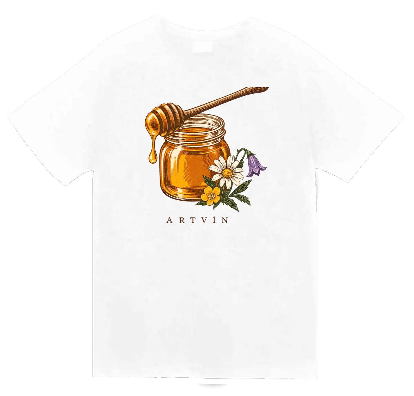 Artvin Balı baskılı beyaz t-shirt