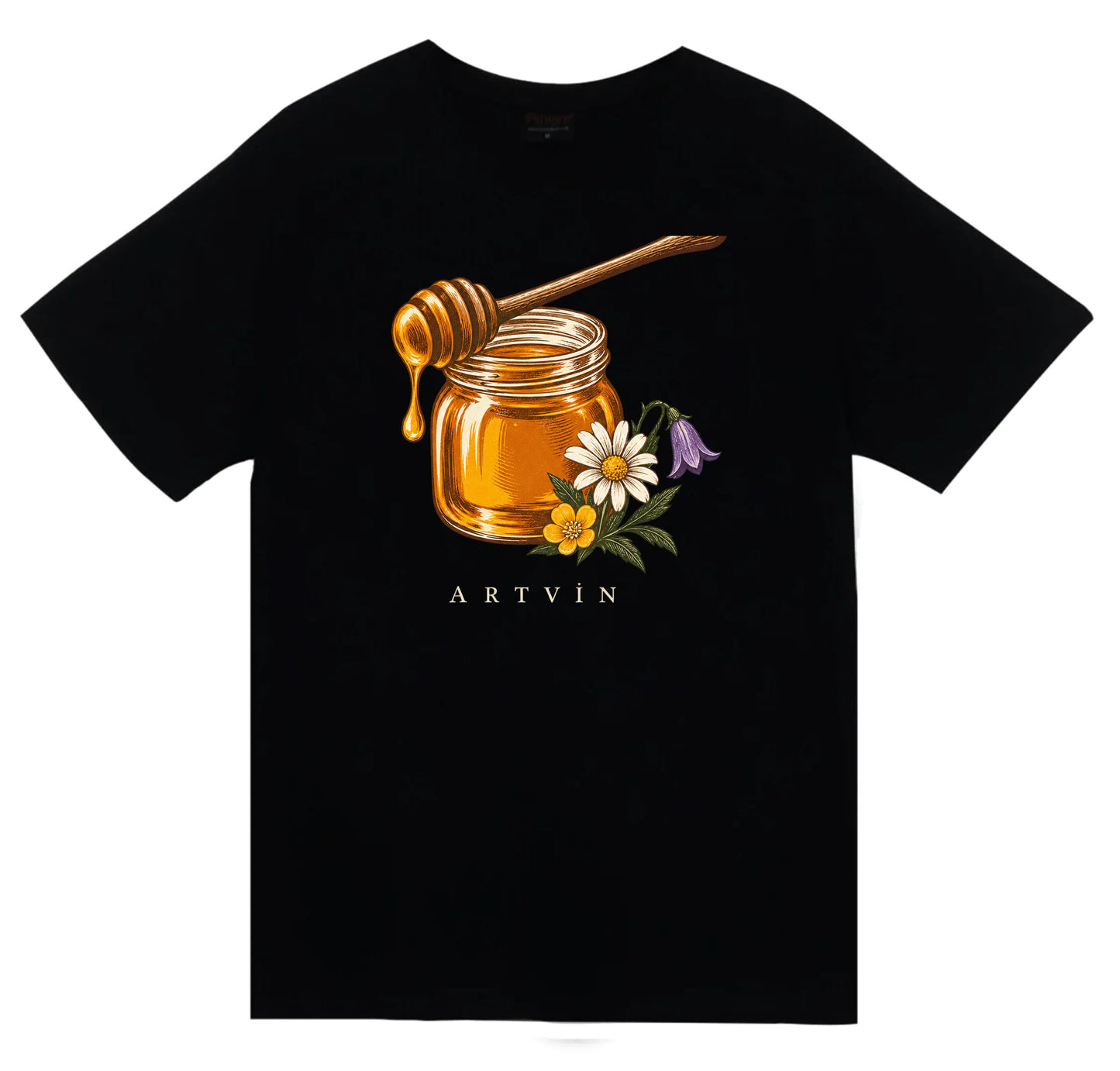 Artvin Balı baskılı siyah t-shirt