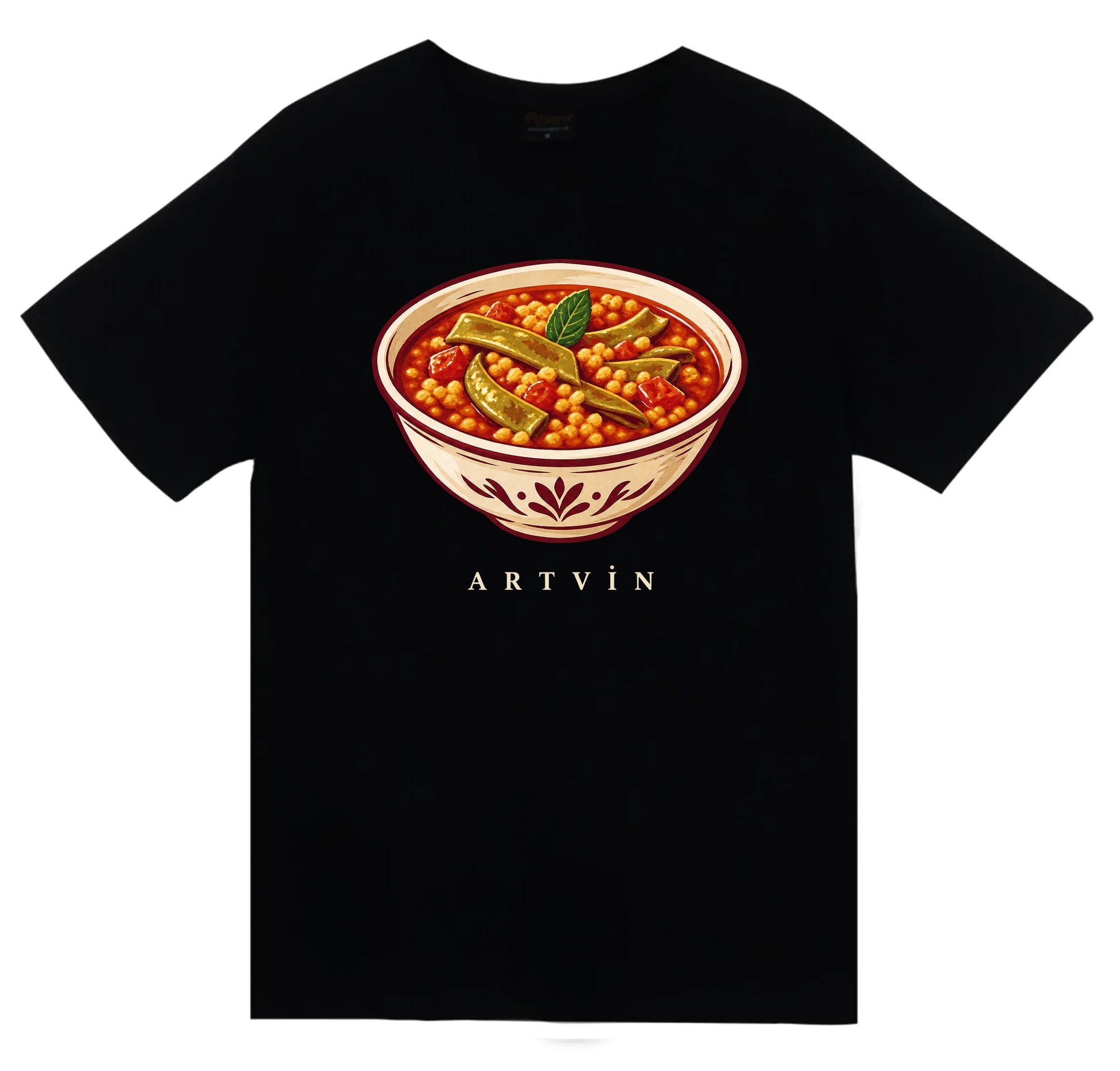 Artvin Pucuko baskılı siyah t-shirt