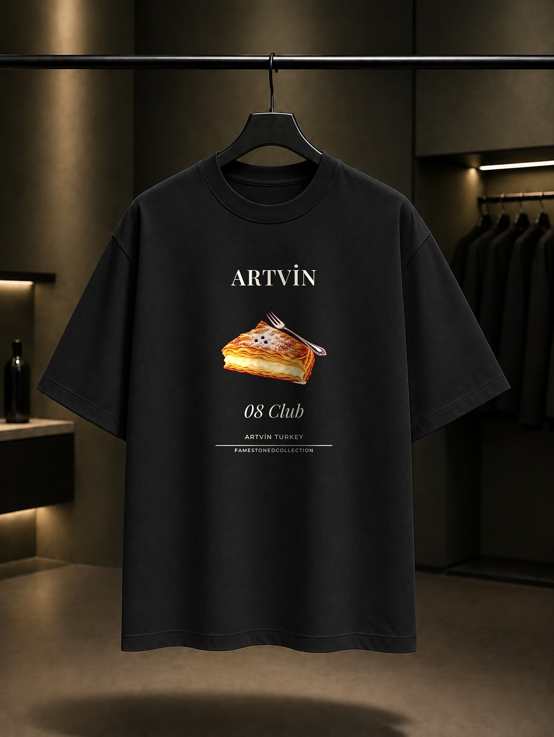 Artvin Hopa Laz Böreği 08 Club Tişört Siyah